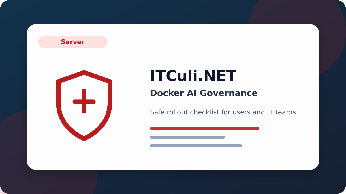 Docker Governance checklist