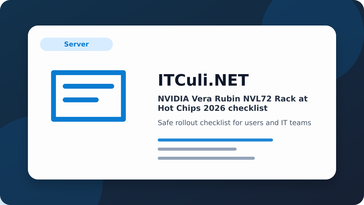 NVIDIA Vera checklist