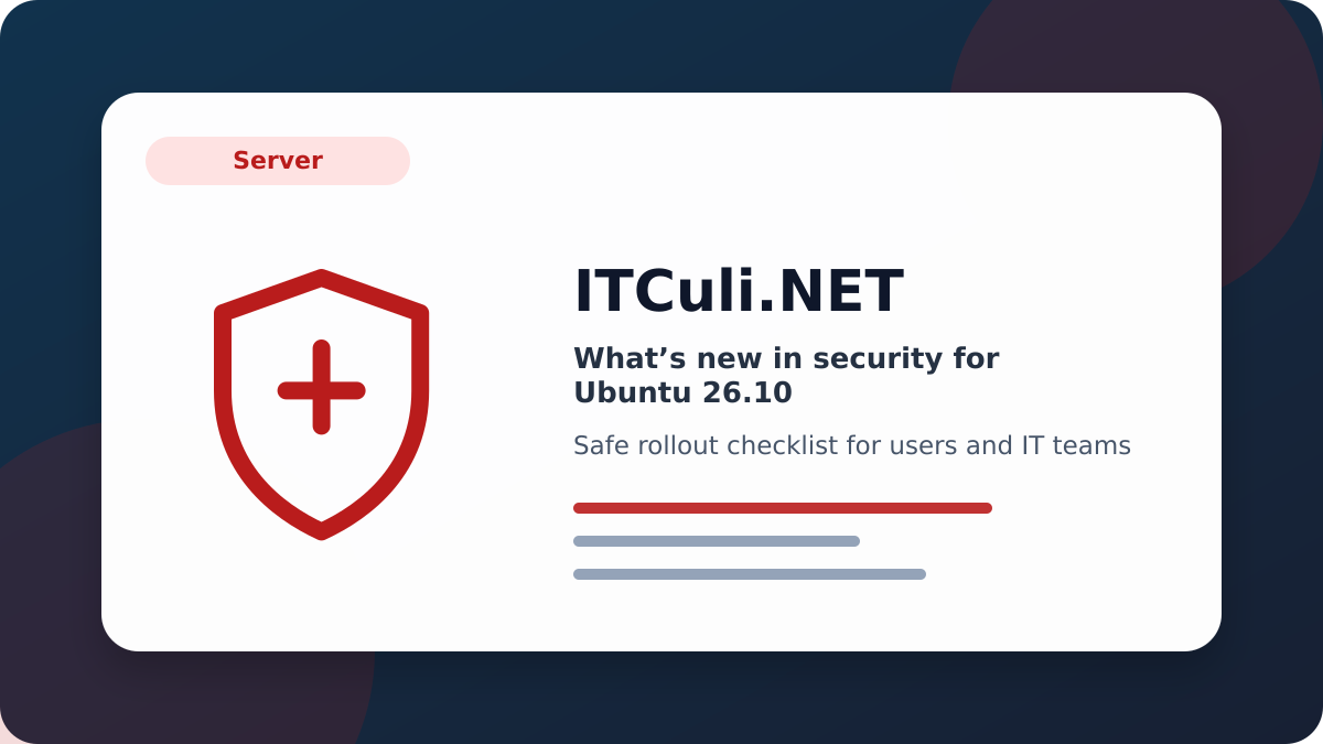 What’s new checklist