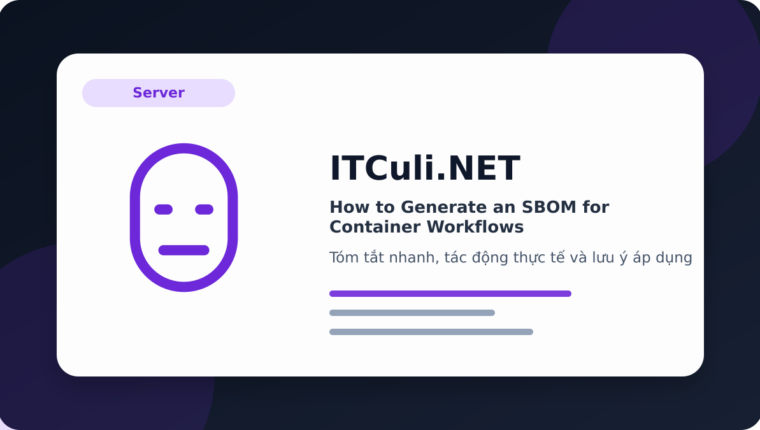How to Generate an SBOM for Container Workflows