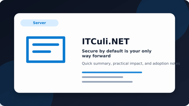 Secure by default is your only way forward