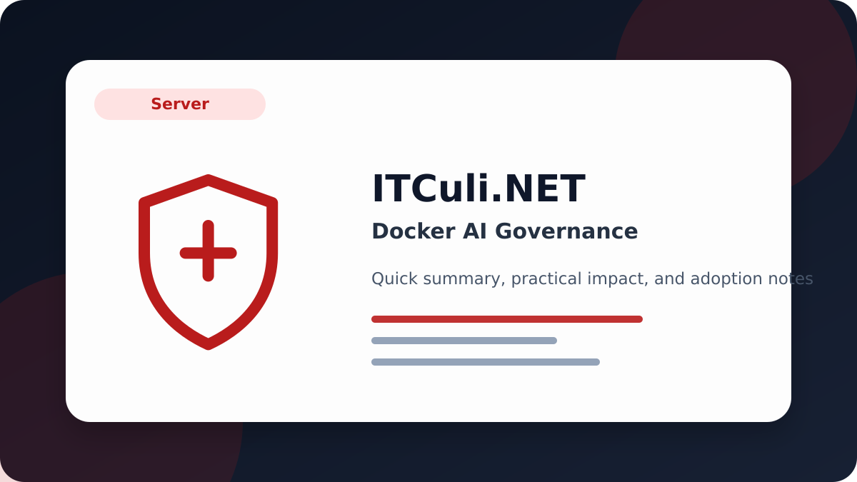Docker Governance overview