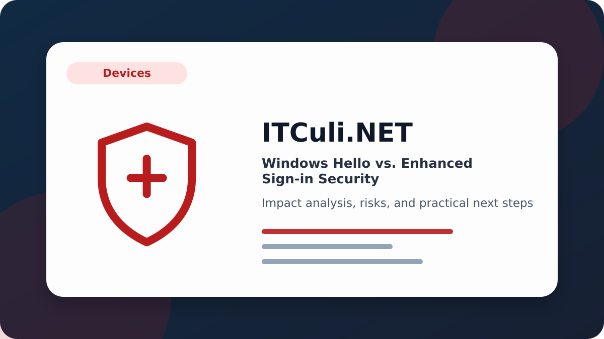 Windows Hello impact analysis