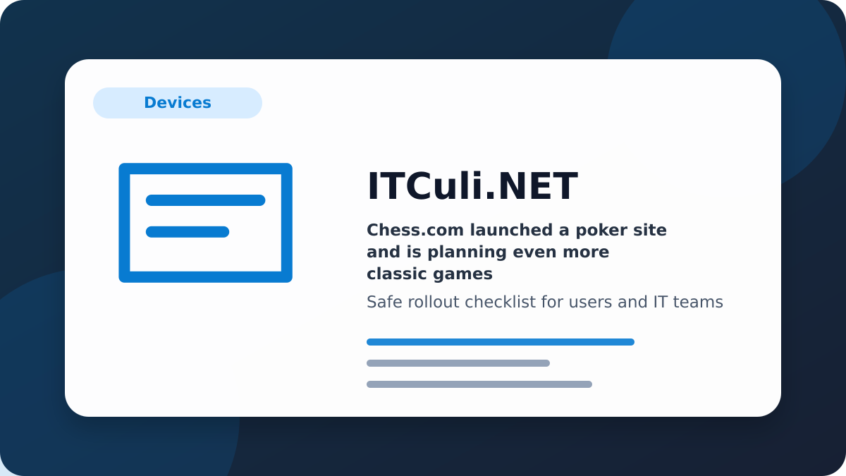 Chess.com launched checklist