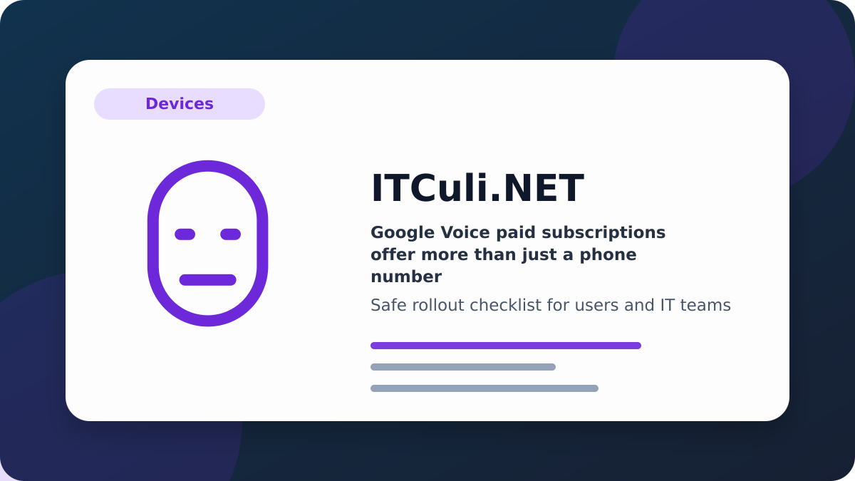 Google Voice checklist