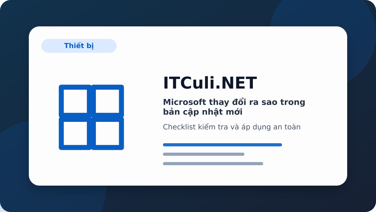 Microsoft checklist xử lý
