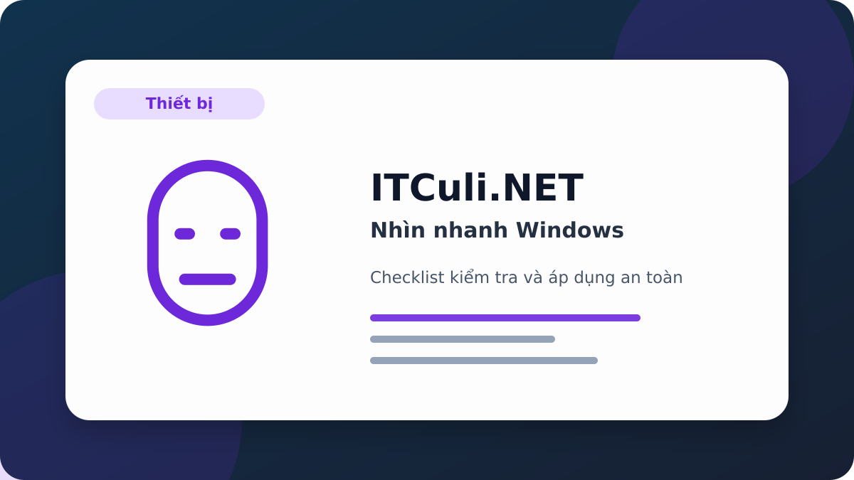 Windows checklist xử lý