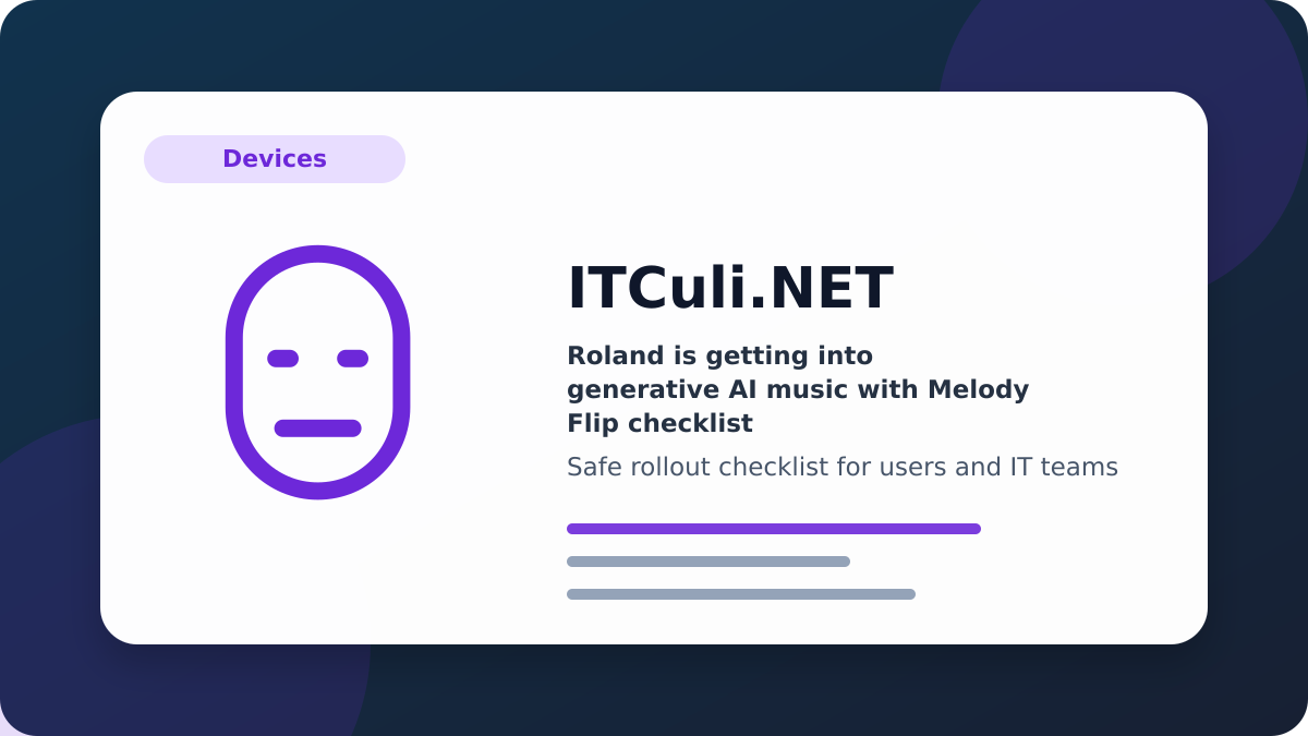 Roland getting checklist