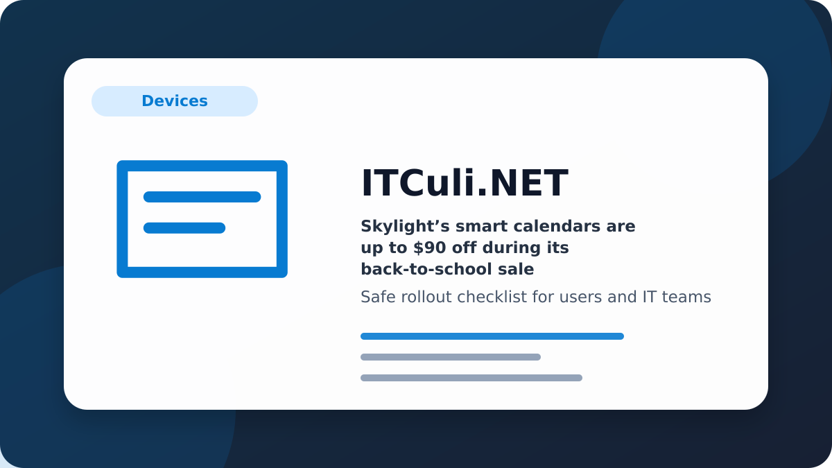Skylight’s smart checklist
