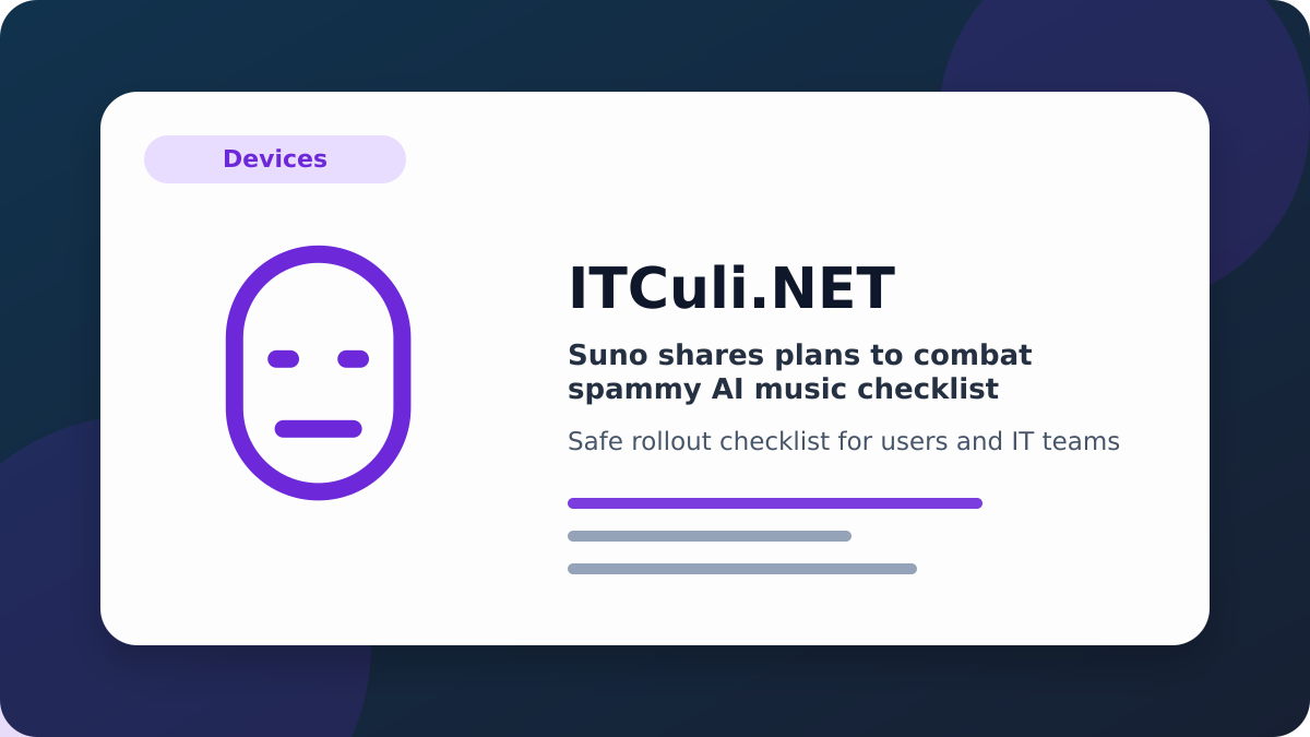 Suno shares checklist