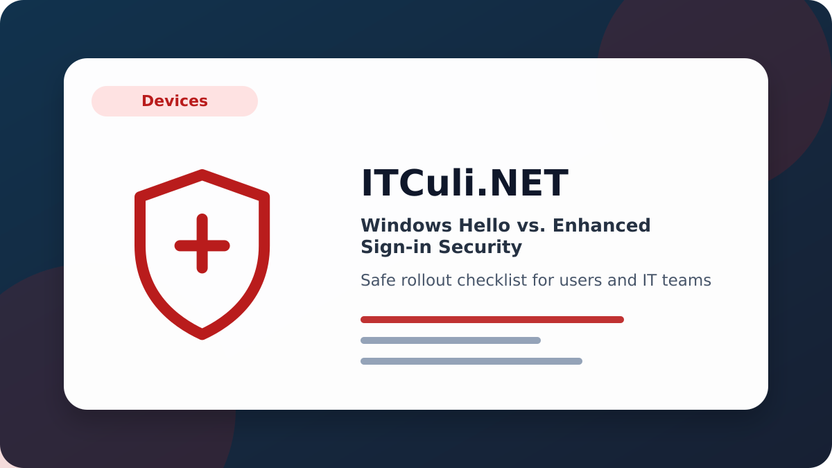 Windows Hello checklist