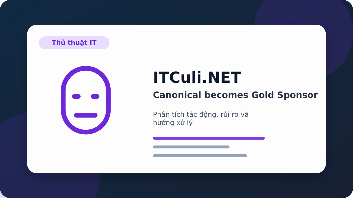 Canonical becomes Gold Sponsor phân tích tác động