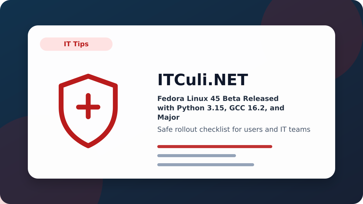 Fedora Linux checklist