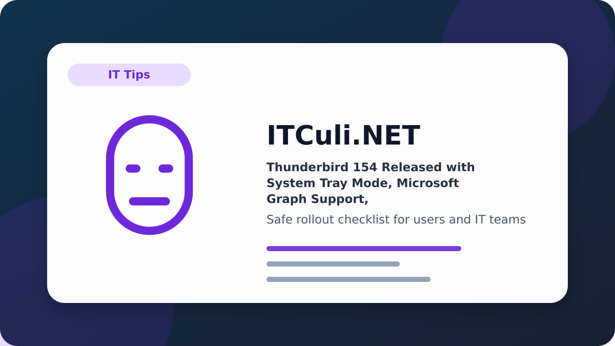 Thunderbird 154 checklist