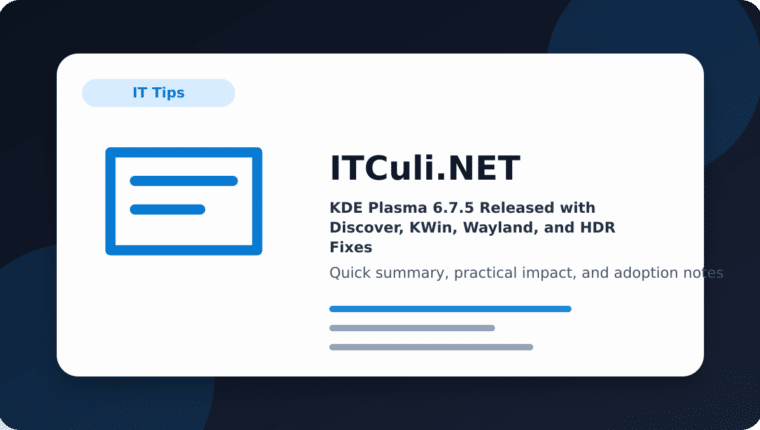 KDE Plasma 6.7.5 Released with Discover, KWin, Wayland, and HDR Fixes