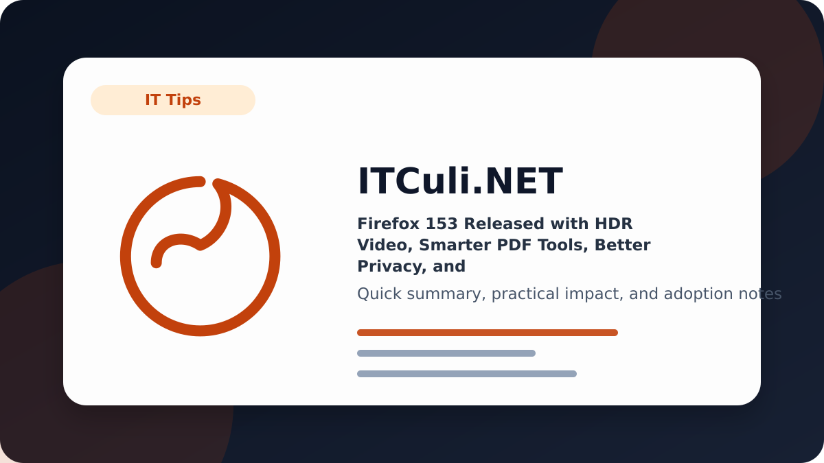 Firefox 153 overview