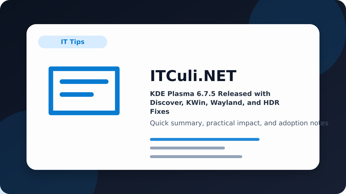KDE Plasma 6.7.5