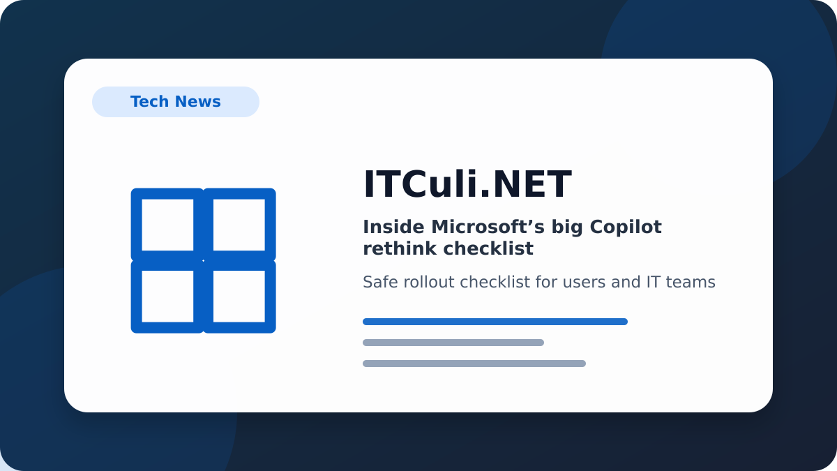 Inside Microsoft’s checklist