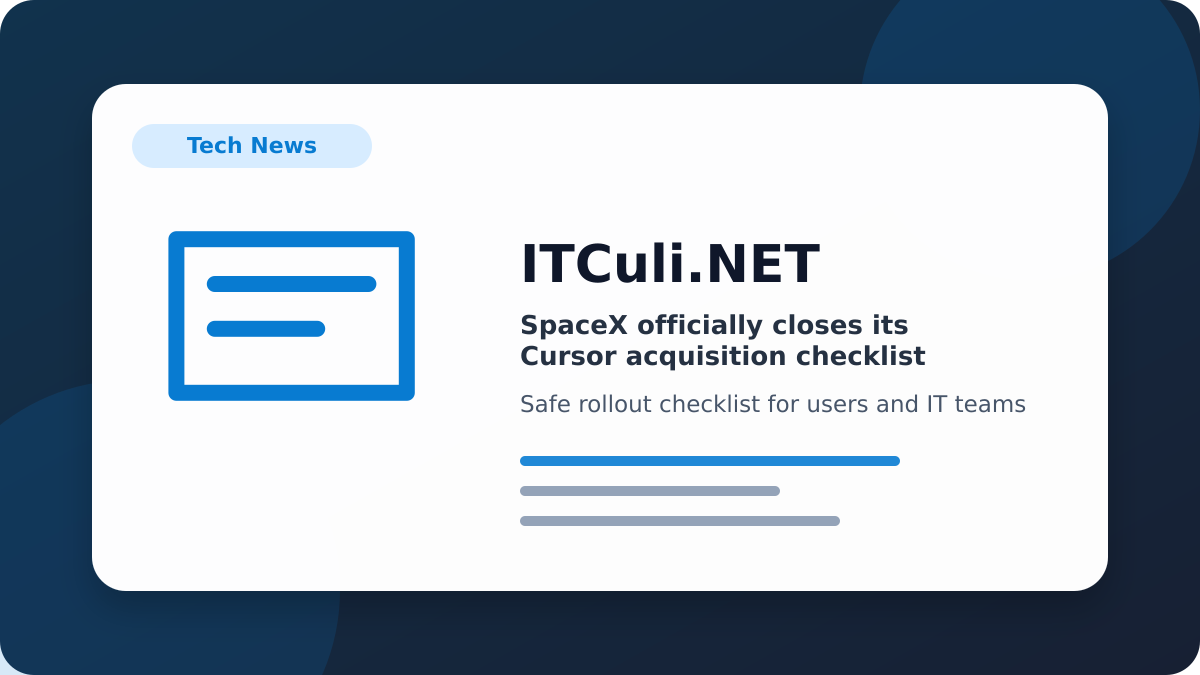 SpaceX officially checklist