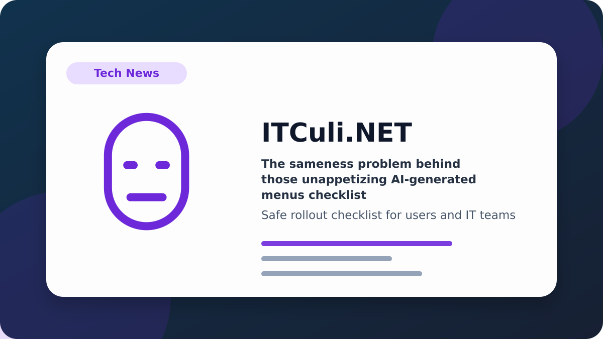 sameness problem checklist