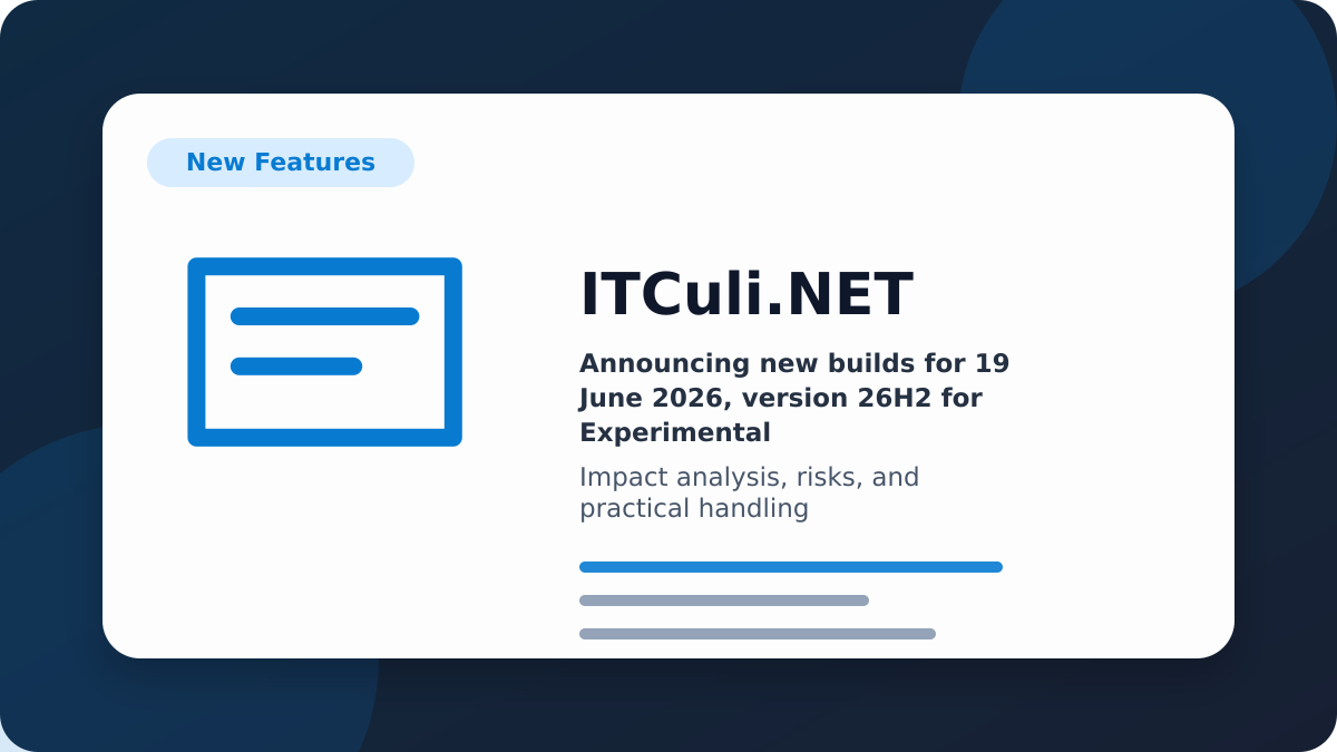 Announcing new builds for 19 June impact analysis