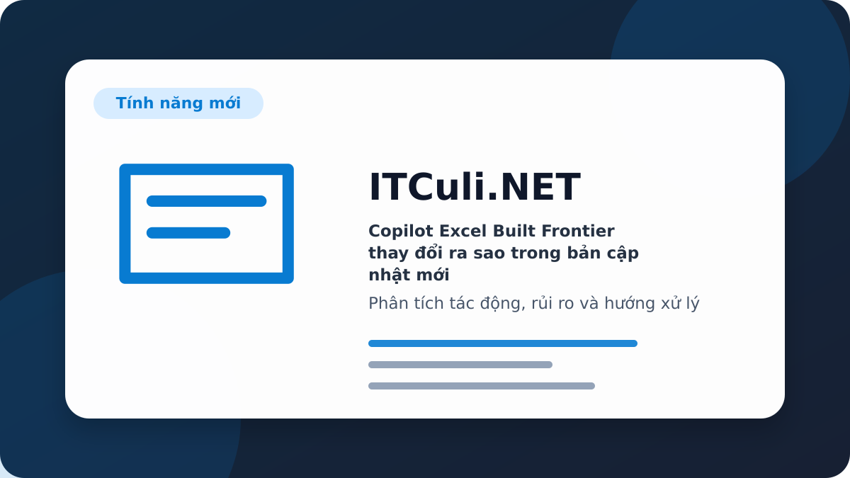Copilot Excel Built Frontier phân tích tác động