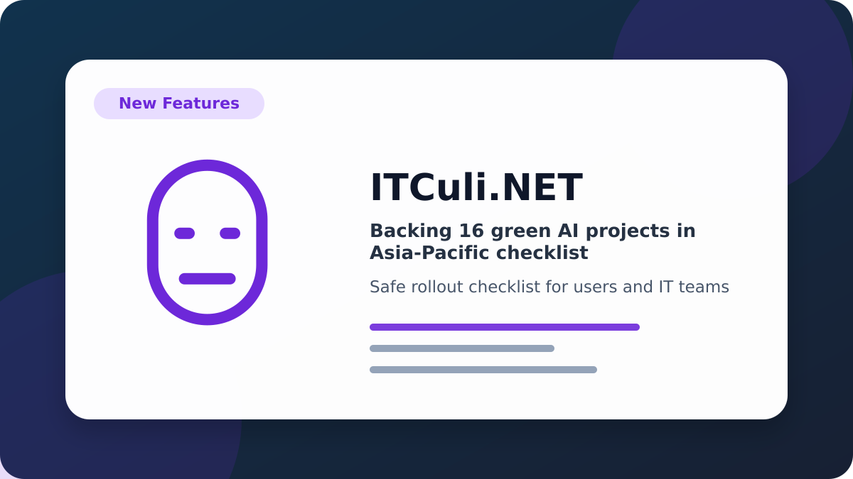 Backing green checklist