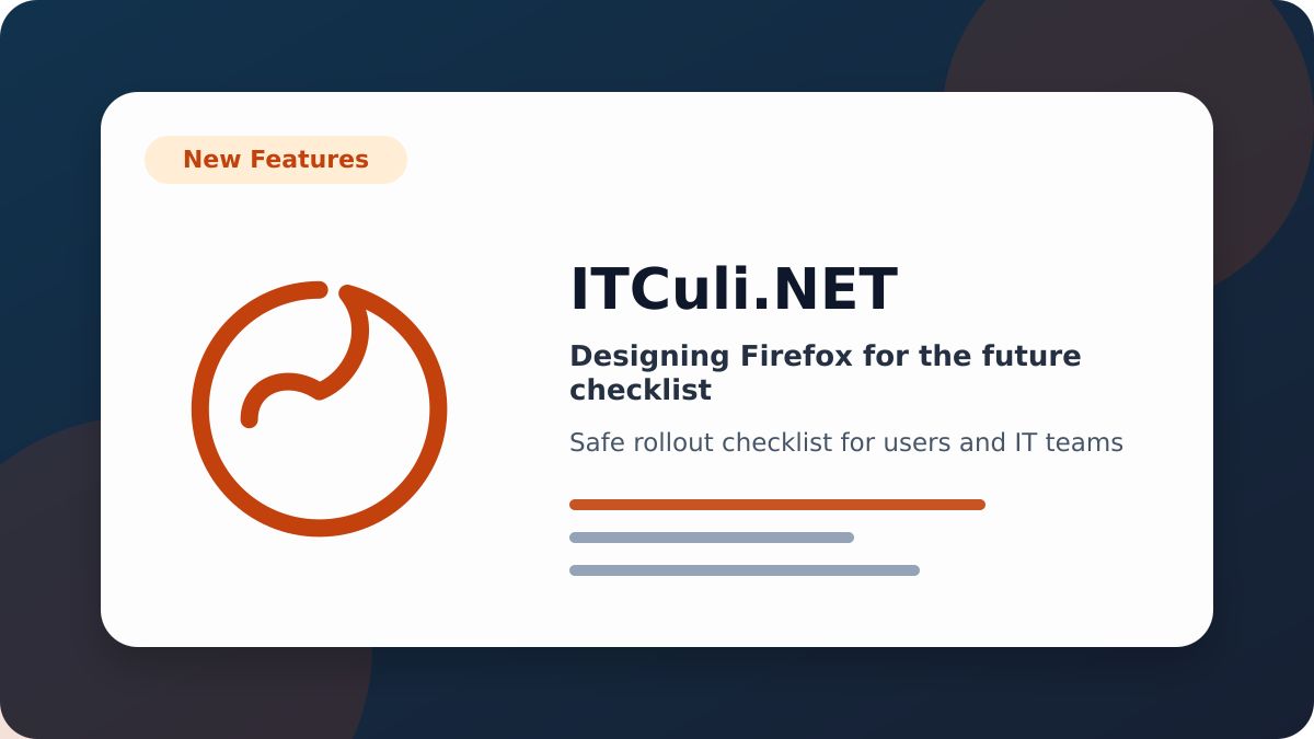 Designing Firefox checklist