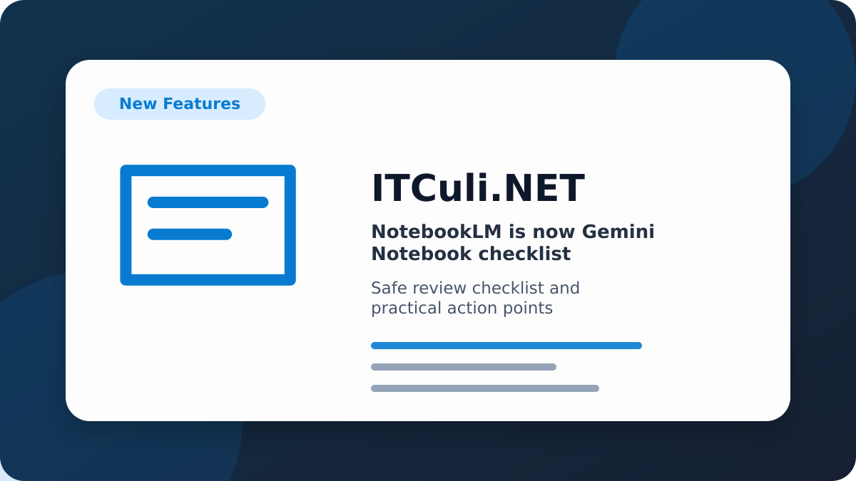 NotebookLM is now Gemini Notebook checklist