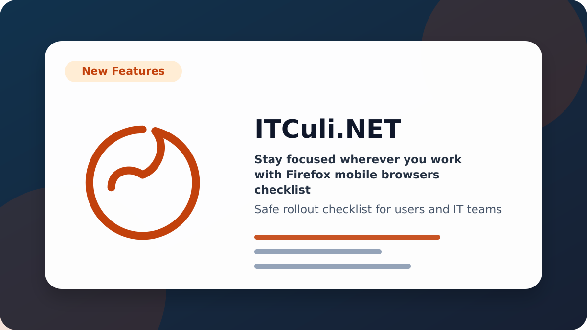 Stay focused checklist