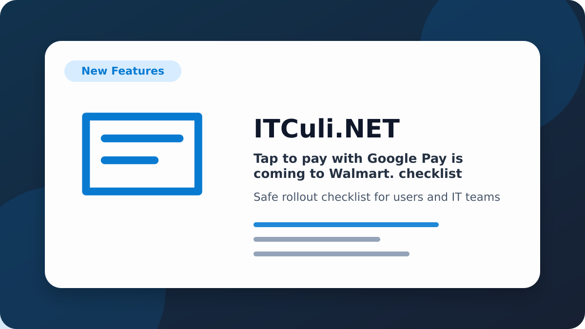 Tap pay checklist