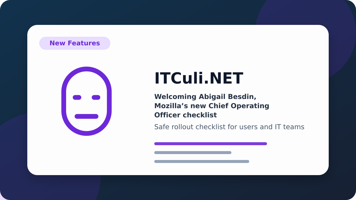 Welcoming Abigail checklist