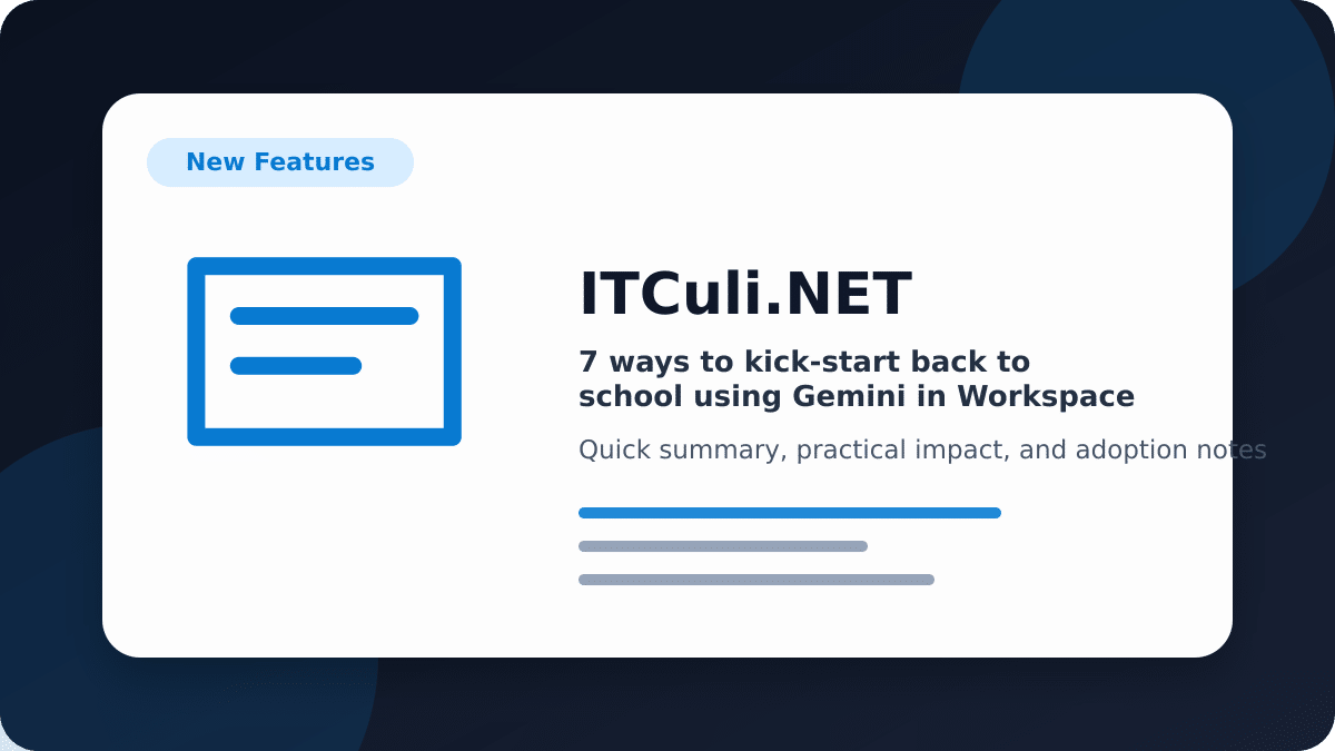 7 ways to kick-start back to school using Gemini in Workspace