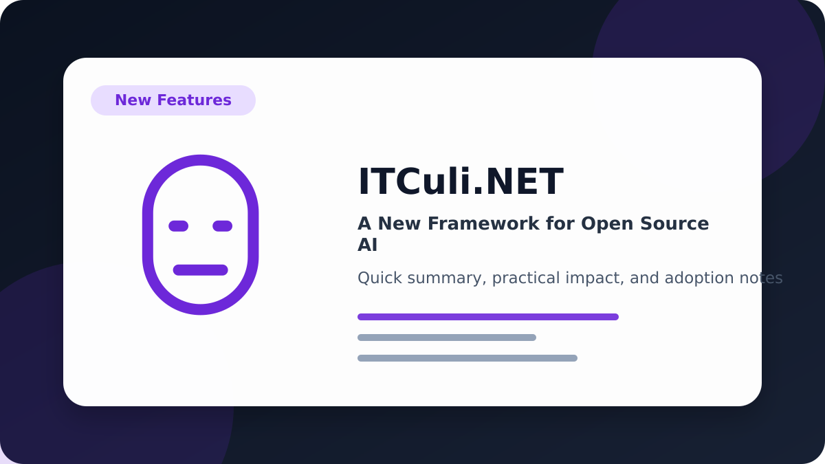 A New Framework for Open Source AI