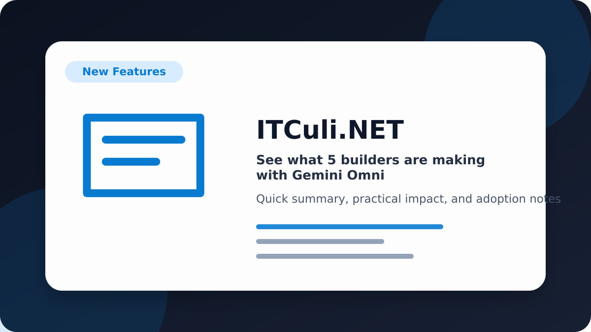 See what 5 builders are making with Gemini Omni