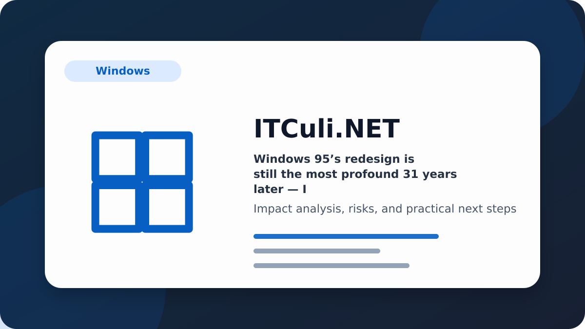 Windows 95's impact analysis