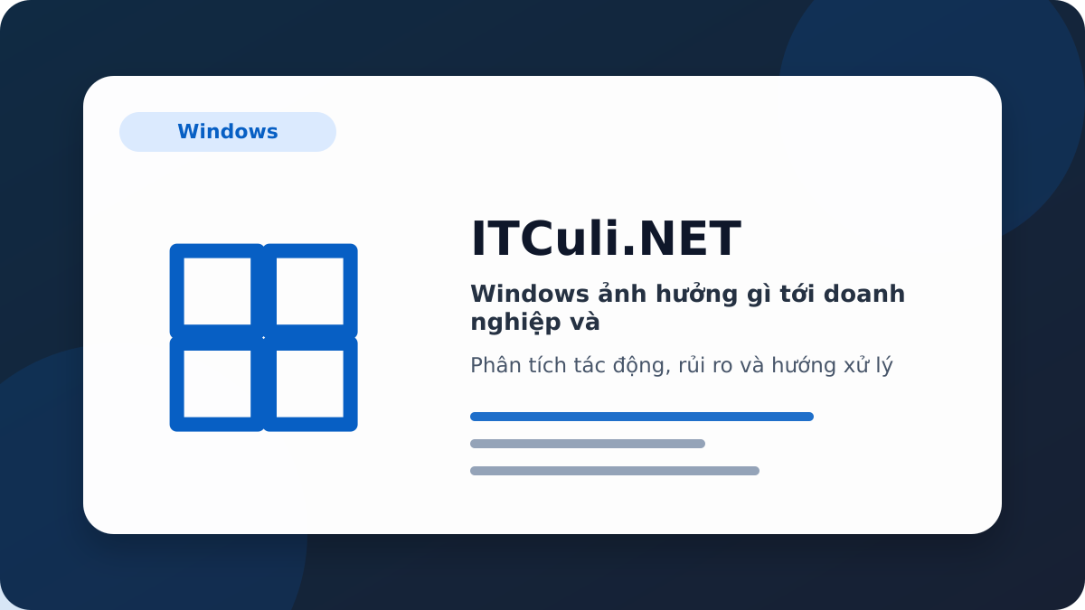 Windows phân tích tác động