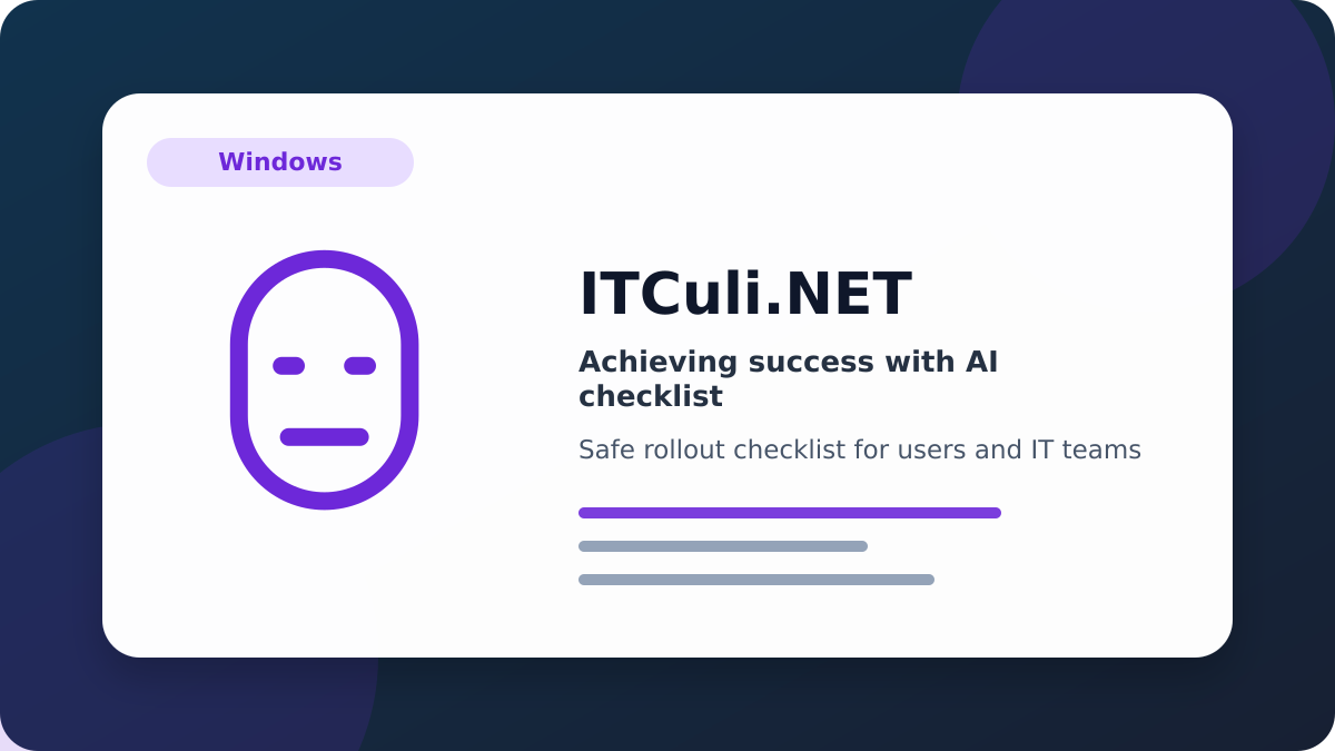 Achieving success checklist