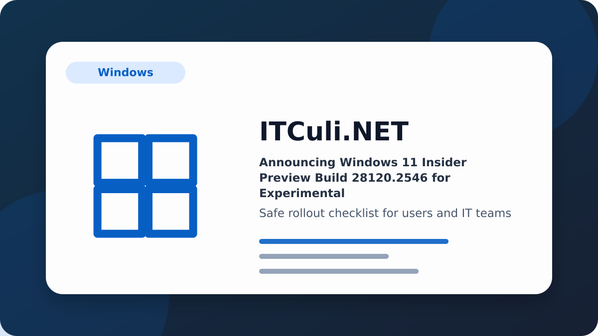 Announcing Windows checklist