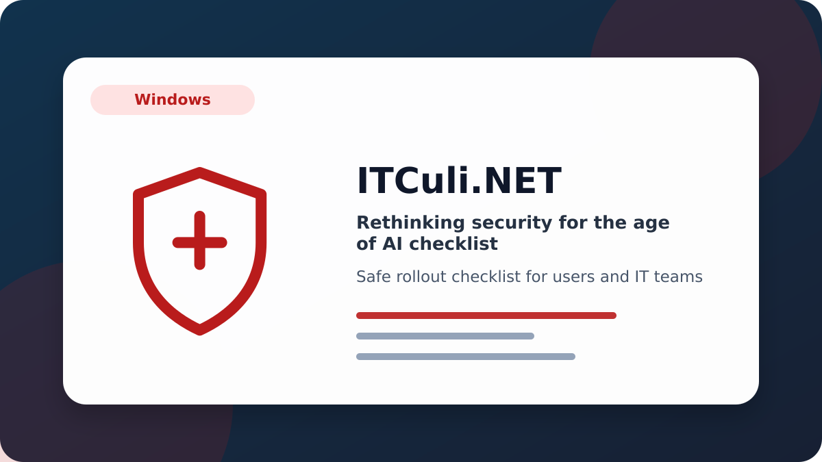 Rethinking security checklist