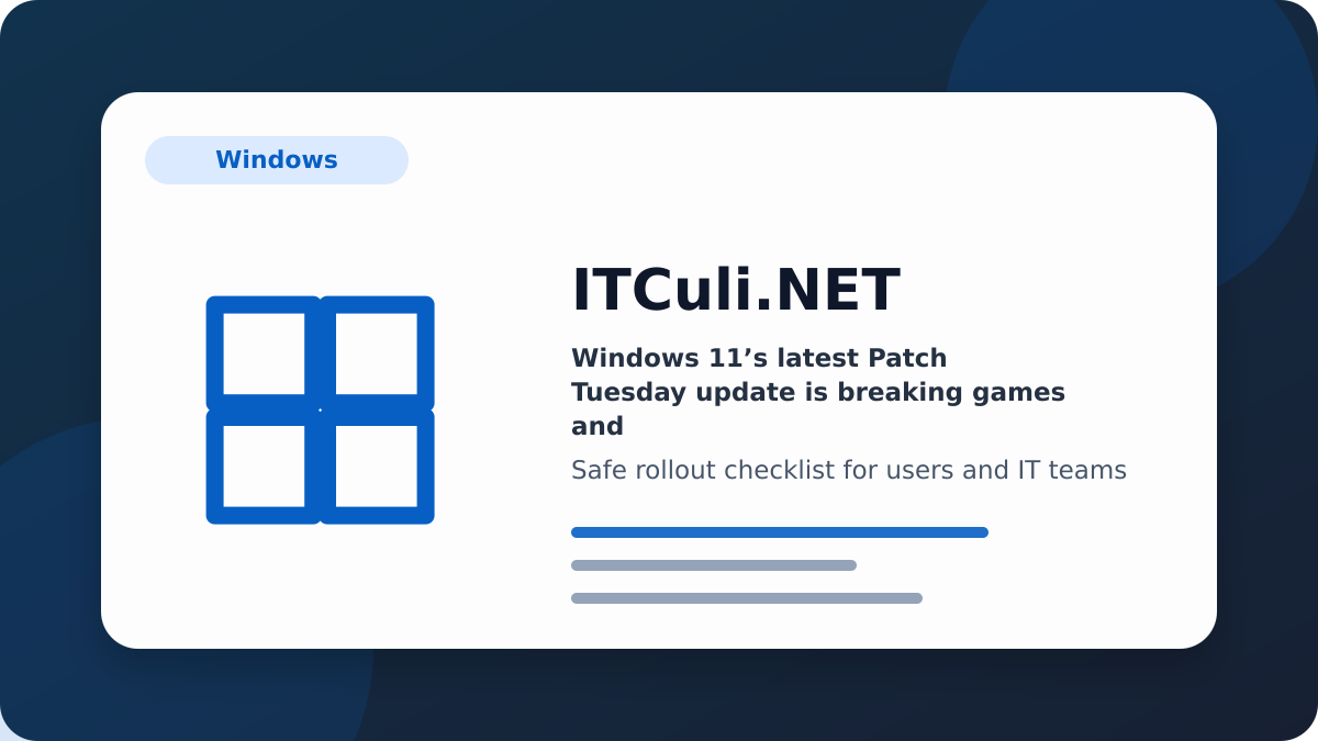 Windows 11's checklist