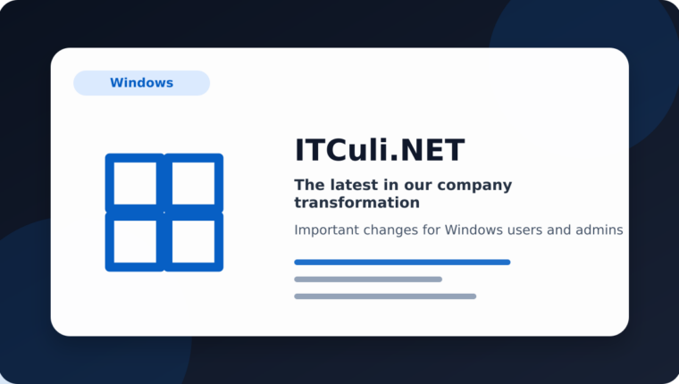The latest in our company transformation