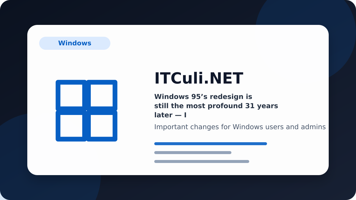 Windows 95's overview